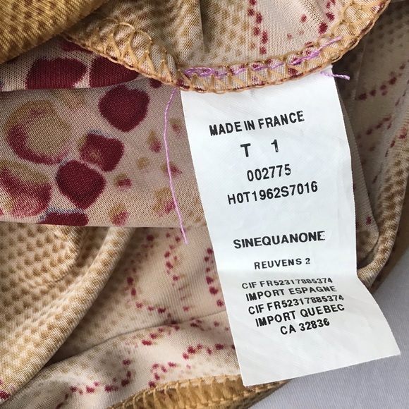 Vintage 90s SINEQUANONE snakeskin python print top - Picture 7 of 7